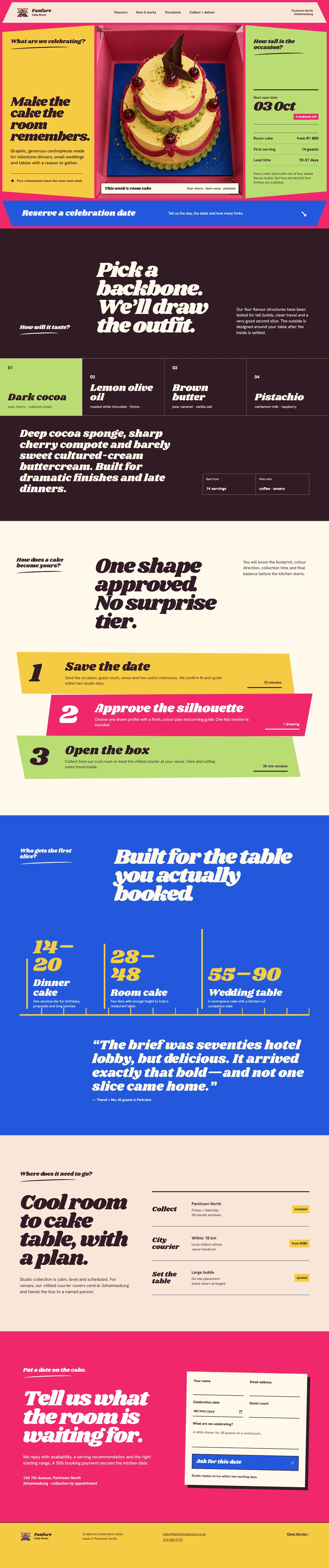 The Open Cakebox creative website concept